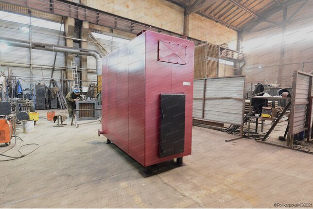 Дровяной котел 600 кВт с большой топкой твердотопливный